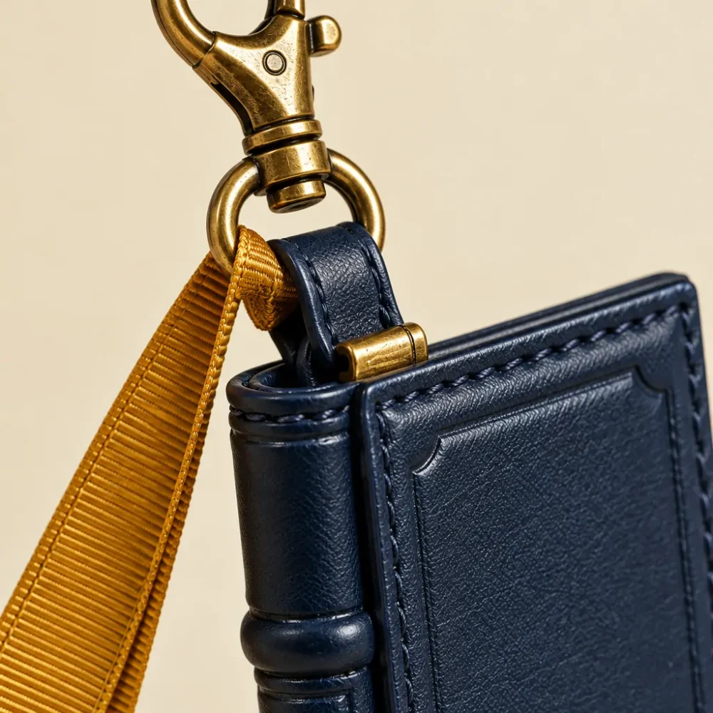The Bookmark Charm, close-up of the spine bands and book corner