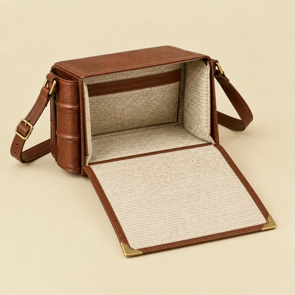 The Cartographer's Second Wife, opened like a book to show the printed lining