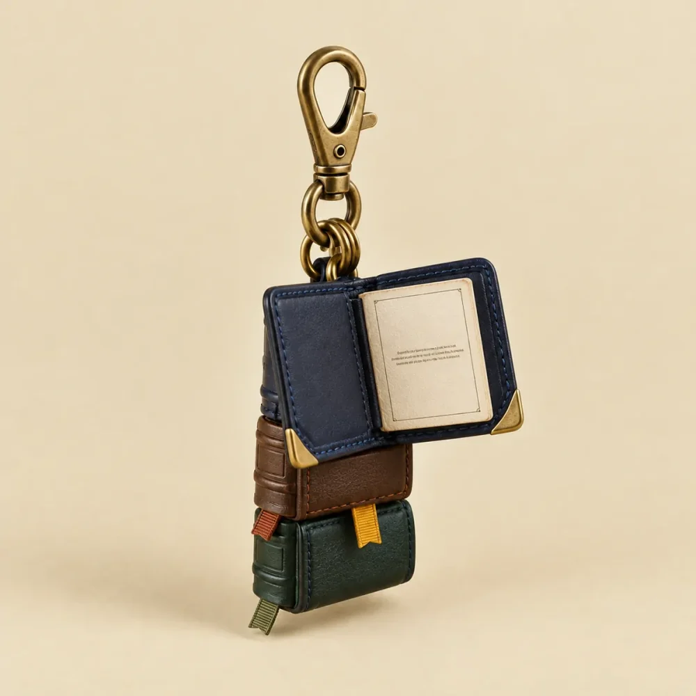 The Stacked Shelf, opened like a book to show the printed lining