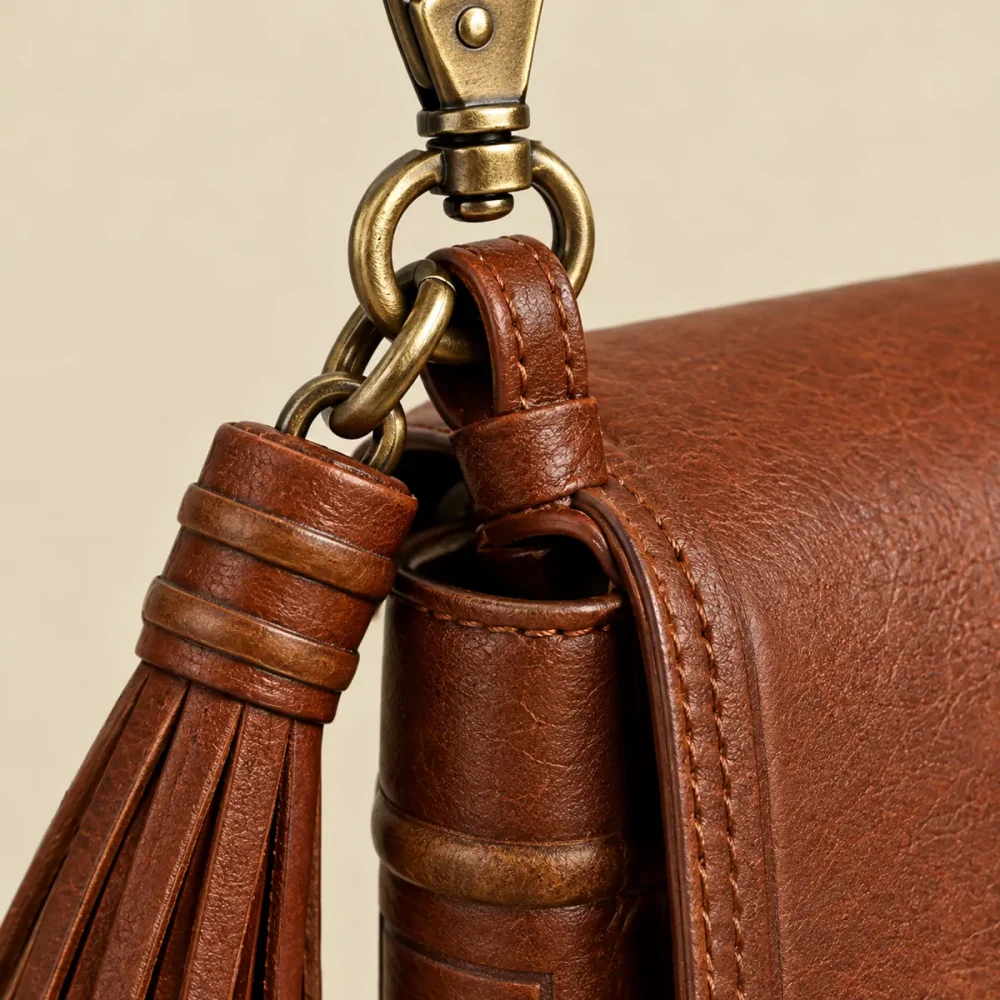 The Tassel, close-up of the spine bands and book corner