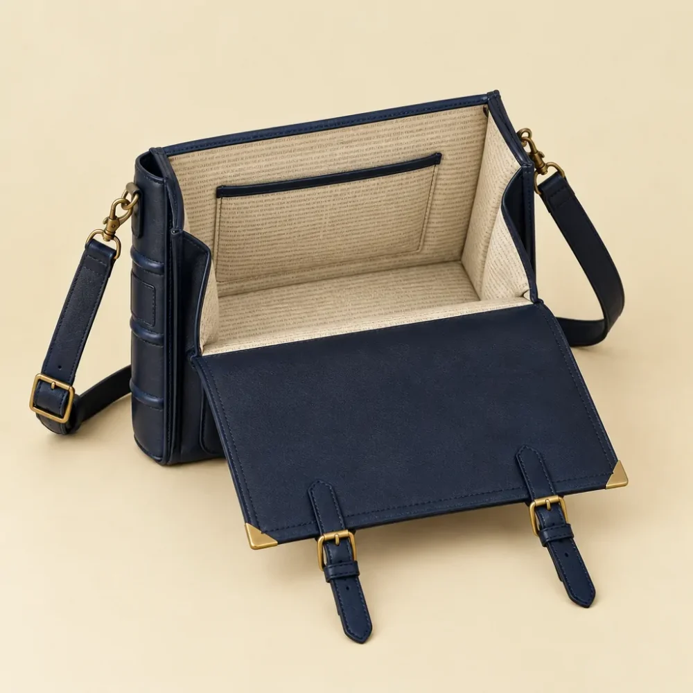 The Tidewater Grammar, opened like a book to show the printed lining